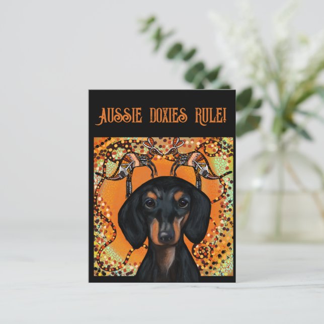 CARTÃO POSTAL ARTE AUSTRALIANO               (Em pé/Frente)