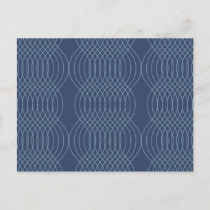 Cartão Postal Arte azul, decorativa, simples, moderna, moderna e