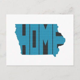 Cartão Postal Arte Azul do Estado de Iowa