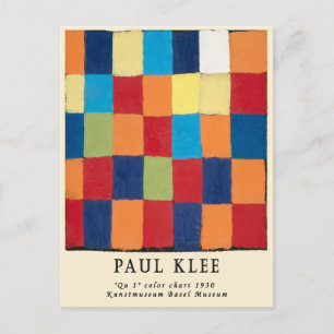 Cartão Postal Arte Bauhaus Abstrata Remixada Vintage Paul Klee