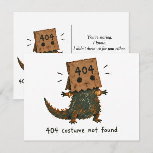 Cartão Postal Arte Beardie de Fantasias de Halloween 404 Não Enc