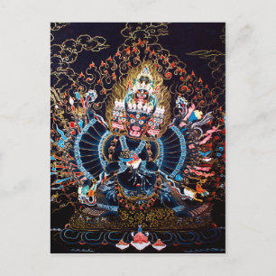 Cartão Postal Arte budista tibetana (Chemckok Heruka)