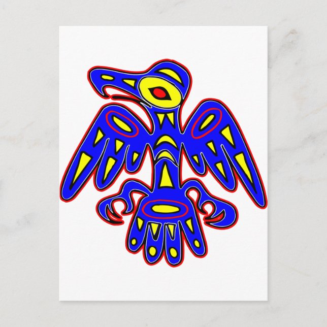 Cartão Postal Arte Caverna, Desenho de Pássaros Antigos (Frente)