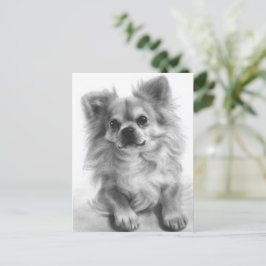 Cartão Postal Arte Chinhuahua Original Pintada À Mão