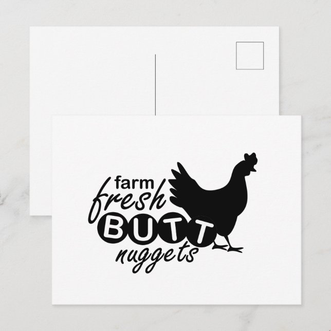 Cartão Postal arte com palavras de fornecedores de ovos da Funny (Frente/Verso)