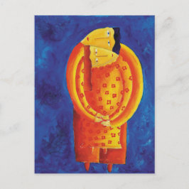 Cartão Postal Arte Contemporânea Acrílica Pintada em Conjunto