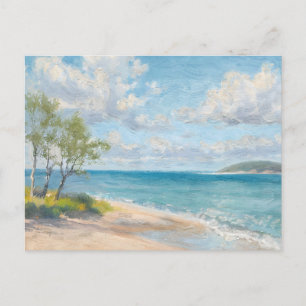 Cartão Postal Arte Costeira Brisa Impressão de Praia