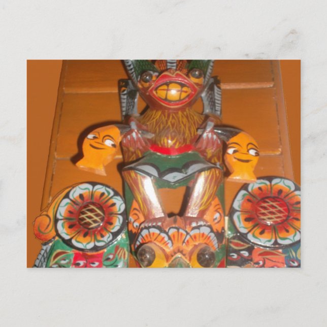 Cartão Postal Arte Cultural Única - Sri Lanka/Design indonésio (Frente)