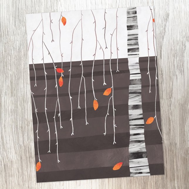 Cartão Postal Arte da Árvore de Paisagem de Inverno (Criador carregado)