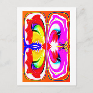 Cartão Postal Arte da borboleta alienígena