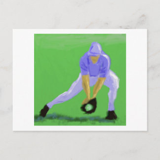 Cartão Postal Arte da captura do basebol