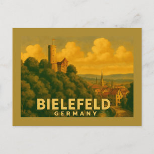 Cartão Postal Arte da Cidade de Bielefeld Alemanha