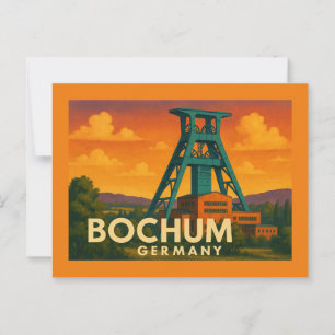 Cartão Postal Arte da Cidade de Bochum Alemanha