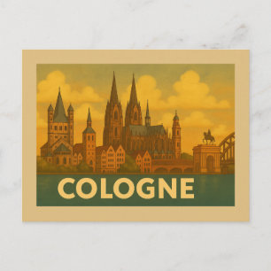 Cartão Postal Arte da Cidade de Colônia Alemanha