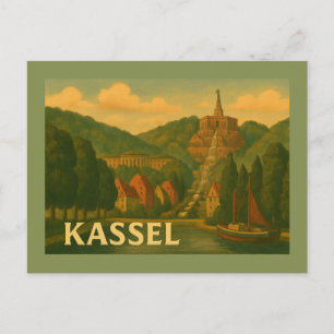 Cartão Postal Arte da Cidade de Kassel Alemanha