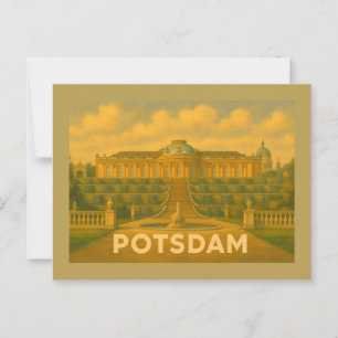 Cartão Postal Arte da Cidade de Potsdam Alemanha