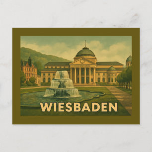 Cartão Postal Arte da Cidade de Wiesbaden Alemanha