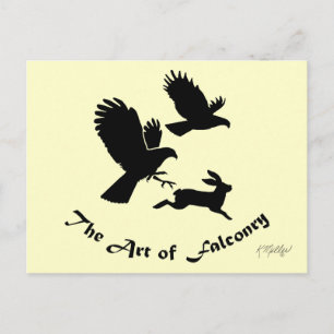 Cartão Postal Arte da Falcãoaria - Falcões de Harris