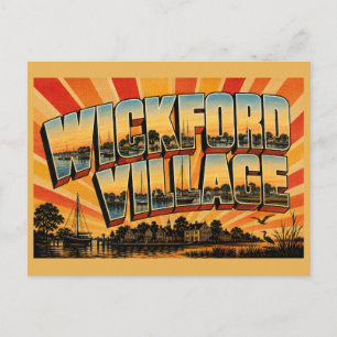 Cartão Postal Arte da Marisma da Baía do Porto de Wickford Villa