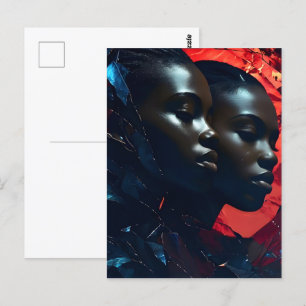 Cartão Postal Arte da moda africana