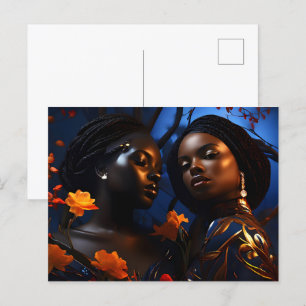Cartão Postal Arte da moda africana