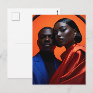 Cartão Postal arte da moda africana