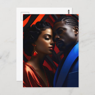 Cartão Postal Arte da moda africana