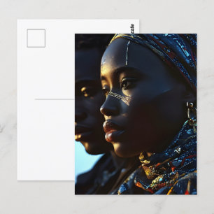 Cartão Postal Arte da moda africana