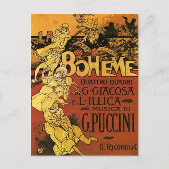 Cartão Postal arte da ópera (Frente)