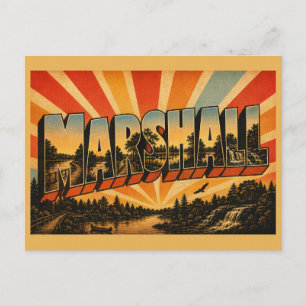 Cartão Postal Arte da Reserva Natural da Marshall Michigan River
