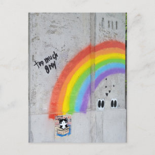 Cartão Postal Arte da Rua Arco-íris