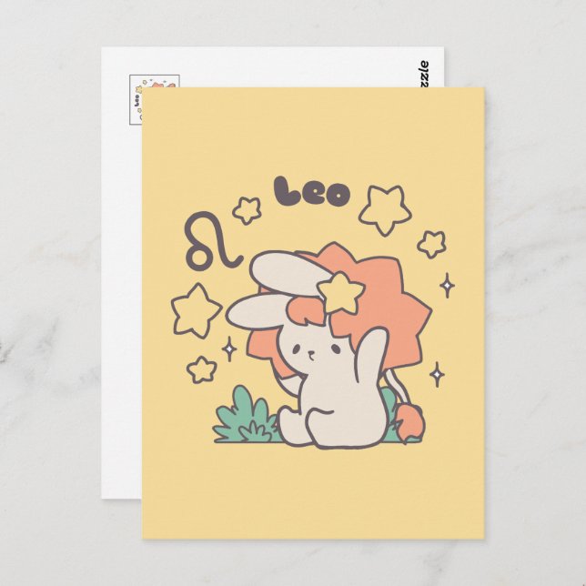 Cartão Postal Arte da Série Zodíaco de Leo Loppi Tokki (Frente/Verso)