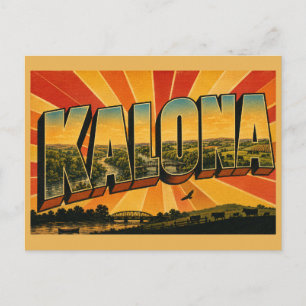 Cartão Postal Arte da terra agrícola do vale do rio Kalona Iowa