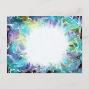 Cartão Postal Arte de Adoração Roxo Azul Estrela 7 de Out 17 HC