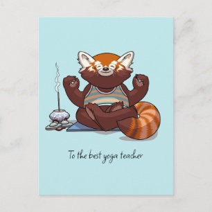 Cartão Postal Arte de Agradecimento ao Melhor Professor de Yoga 