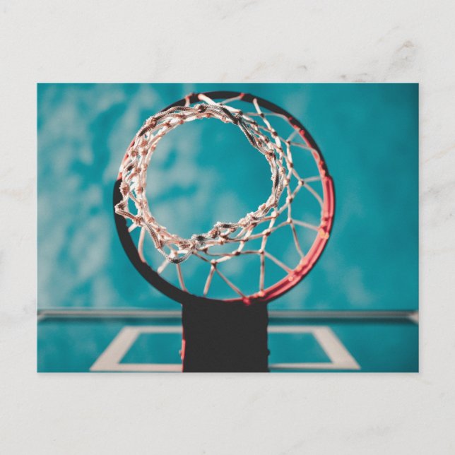 Cartão Postal Arte de Basquete Bonita (Frente)