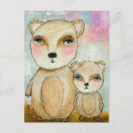 Cartão Postal Arte de Bears do Dia da Aventura