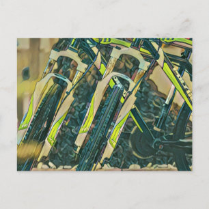 Cartão Postal Arte de bicicleta legal