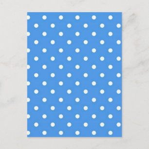 Cartão Postal Arte de Bolinhas Azul Claro