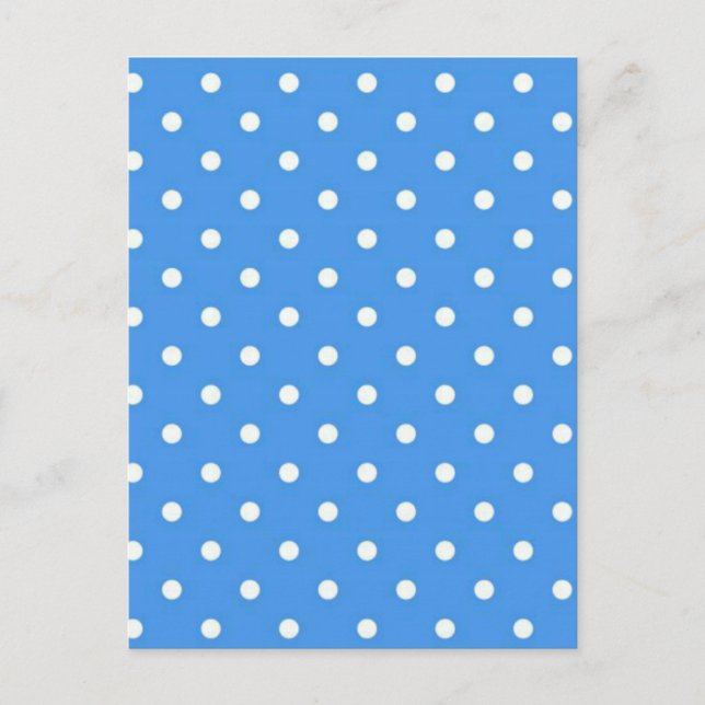 Cartão Postal Arte de Bolinhas Azul Claro (Frente)