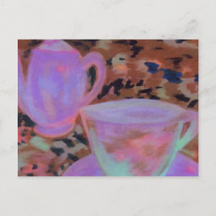 Cartão Postal Arte de Café abstrato CricketDiane