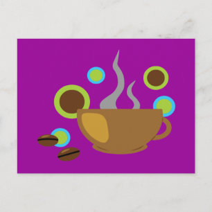 Cartão Postal Arte de Café Pop