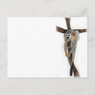 Cartão Postal arte de caneta de macaco-aranha