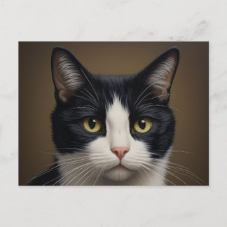 Cartão Postal arte de cartão-postal de gato smoking