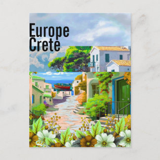 Cartão Postal Arte de cartão-postal de viagem de Creta, Arte de