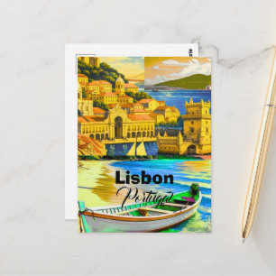 Cartão Postal Arte de cartão-postal de viagem de Lisboa, Arte de
