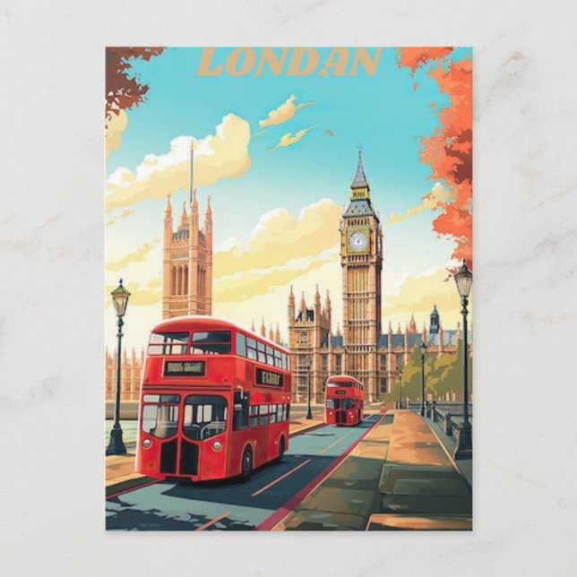 Cartão Postal Arte de cartão-postal de viagem de Londres, Arte d (Frente)