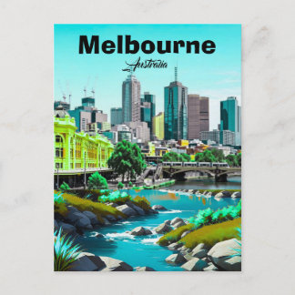 Cartão Postal Arte de cartão-postal de viagem de Melbourne, Arte