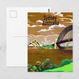 Cartão Postal Arte de cartão-postal de viagem de Sydney Austráli