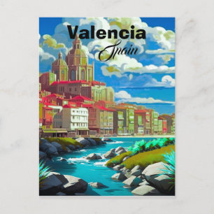 Cartão Postal Arte de cartão-postal de viagem de Valência Espanh